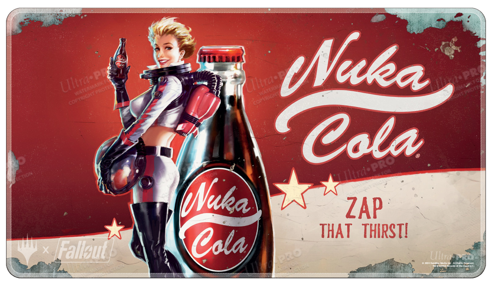 Holofoil Gaming Playmat for Magic: The Gathering Universes Beyond x Fallout