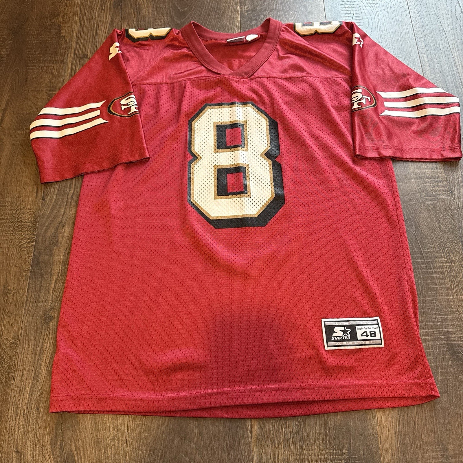 Vtg 90s Starter NFL Football Jersey San Francisco 49ers Steve Young 48 Lg
