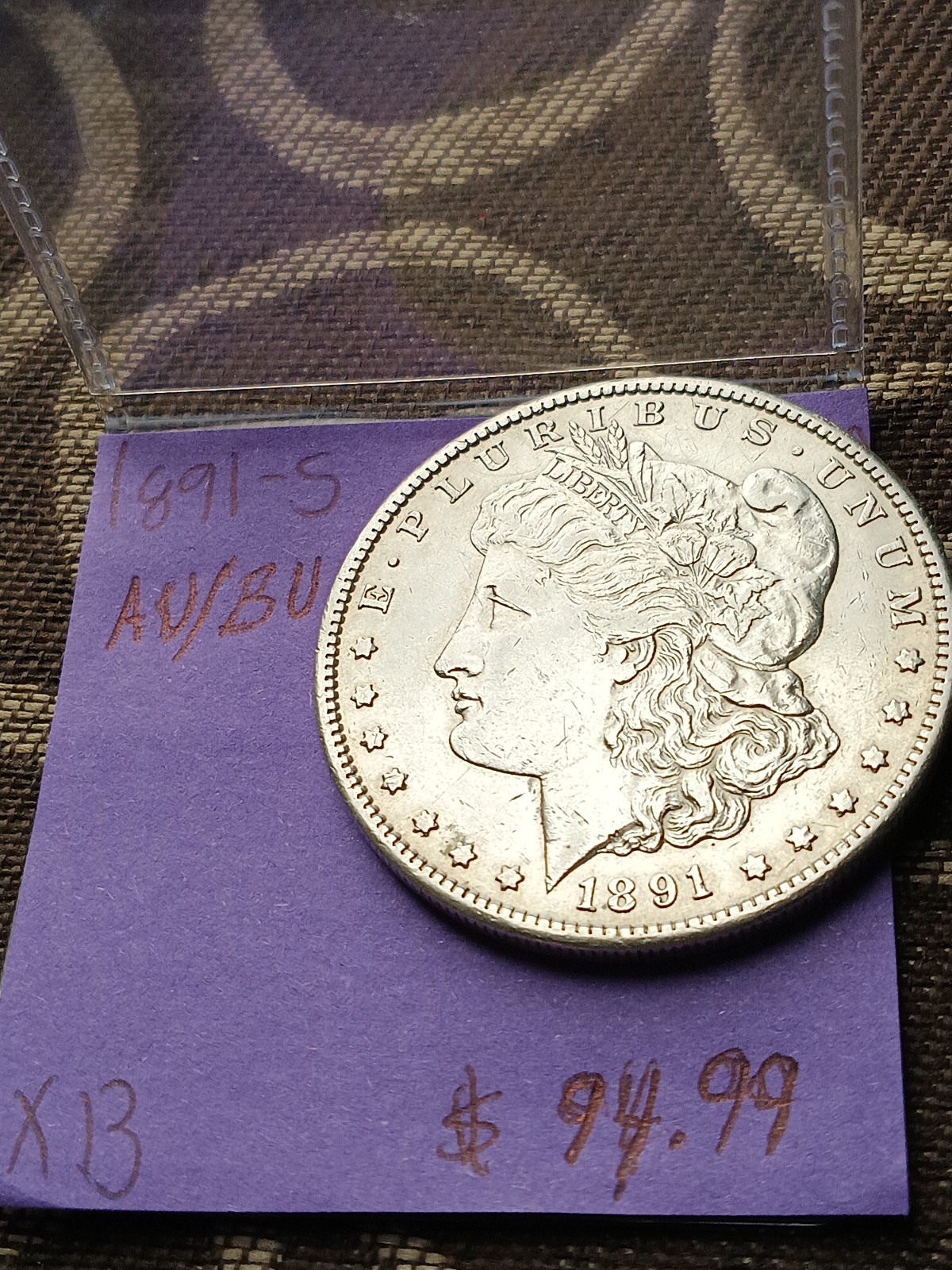 1891-S Morgan Silver Dollar - Beautiful And Brilliant - Slight Edge Toning