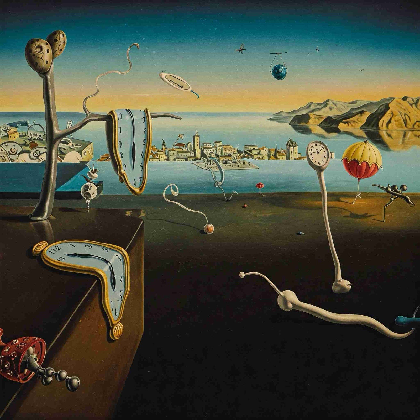 Salvador Dali- Amazing Oil Canvas - Signed - Stamped - Surrealism