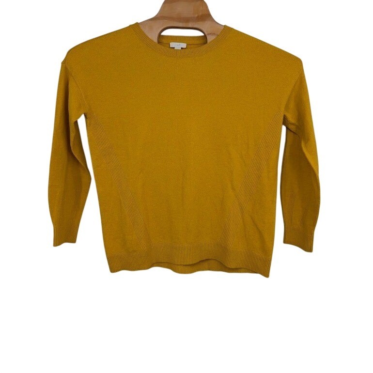 J. Jill Upland Grove Relaxed Knit crewneck Women\'s dandelion sweater NWT sz S