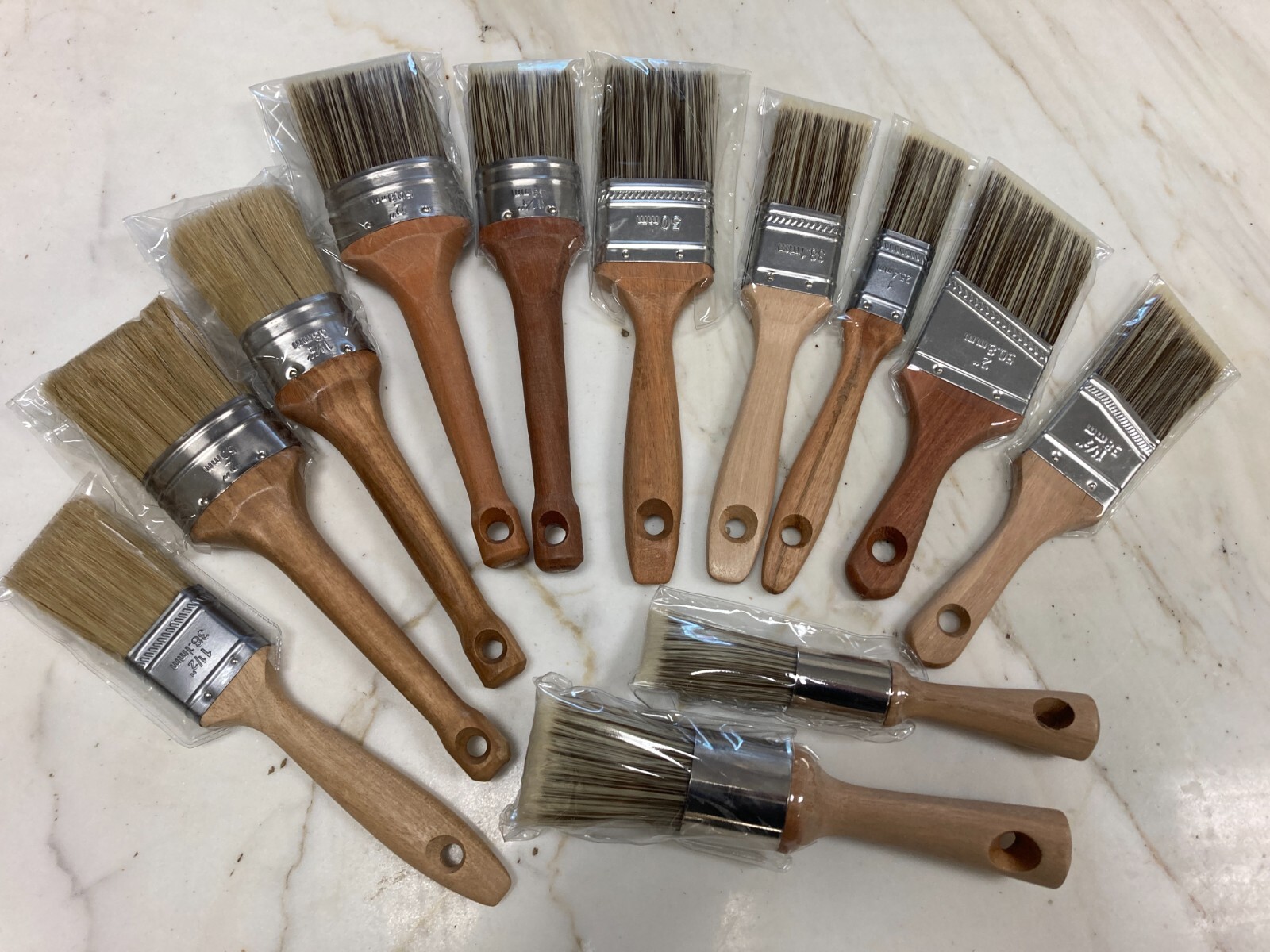 Professional Furniture Paint Brushes - Set of 12