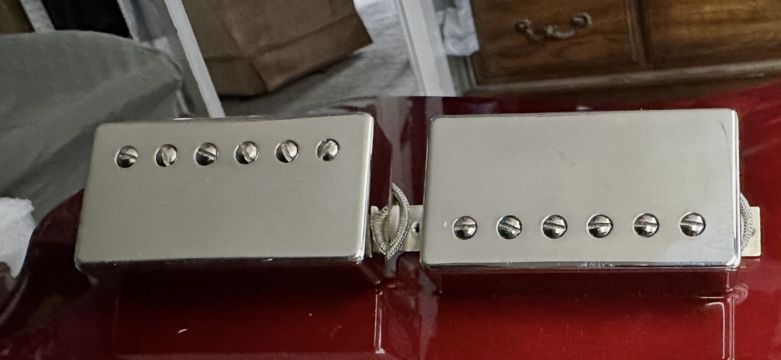 USA Gibson Les Paul Standard 60s Faded Burst Bucker 61T & 61R PICKUP SET, Nickel