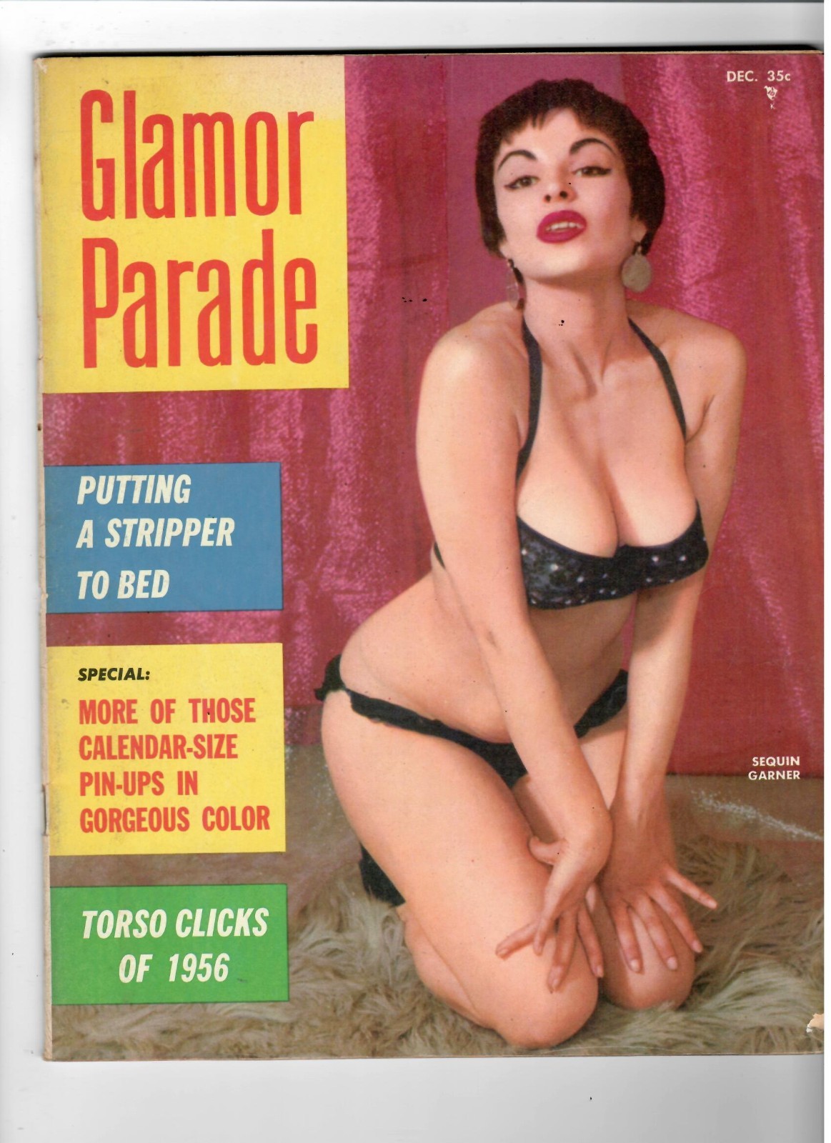 GLAMOR PARADE Men's Cheesecake Models Magazine Dec. 1956 Arline Hunter, Others