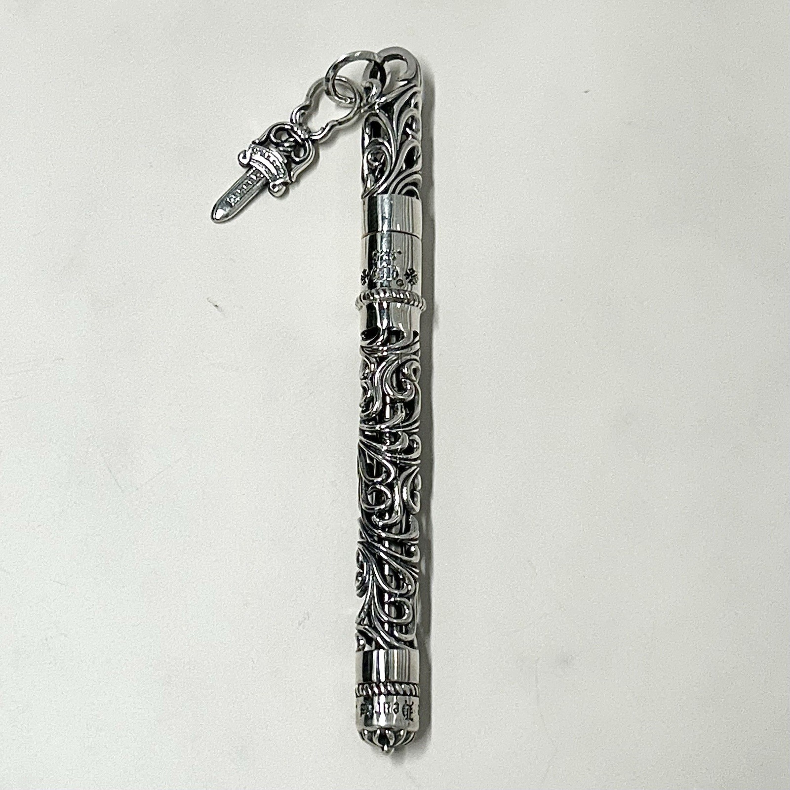 Chrome Hearts Ball Point Pen Sterling Silver Dagger Cap Classic Style Heavy Pen