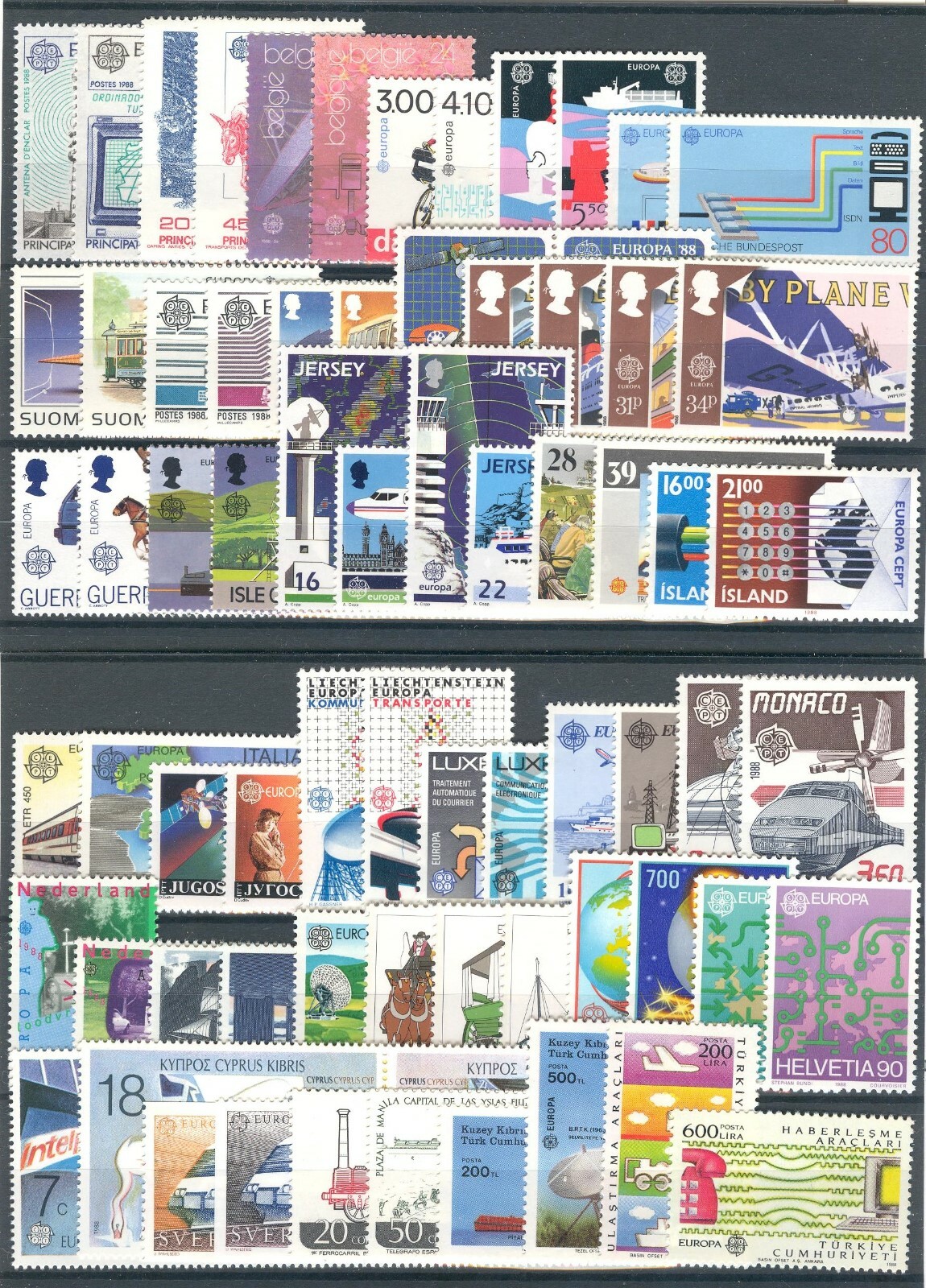 1988 EUROPA CEPT complete year set MNH 1988 EUROPA CEPT complete year set MNH