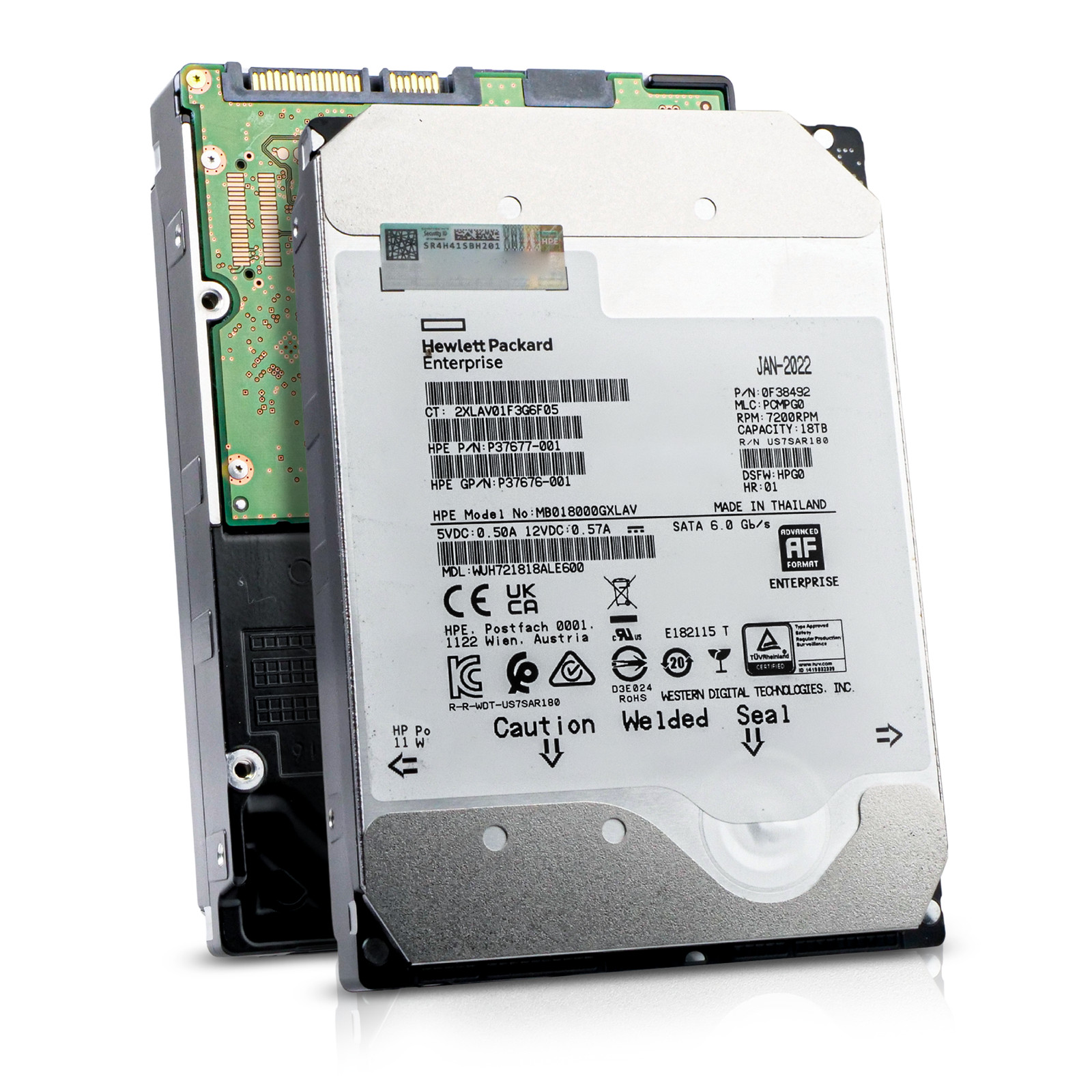 HP/WD 18TB WUH721818ALE600 0F38492 7.2K RPM SATA 6Gb/s 512e 3.5\