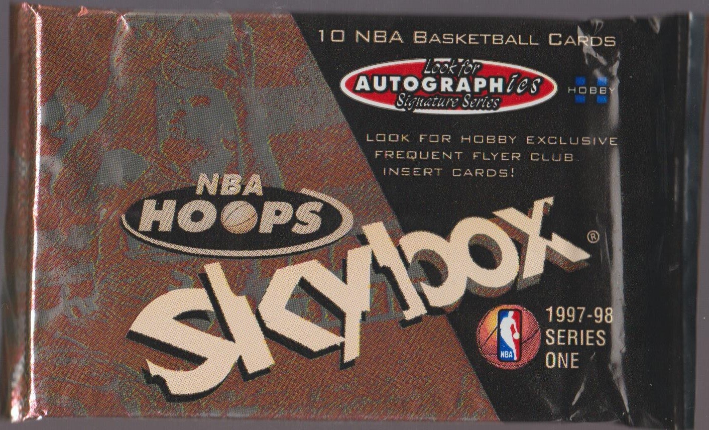 1 Pack NBA 1997-1998 NBA HOOPS SKYBOX Series1 Fact Sealed Foil Pack #SRT203_#A9L