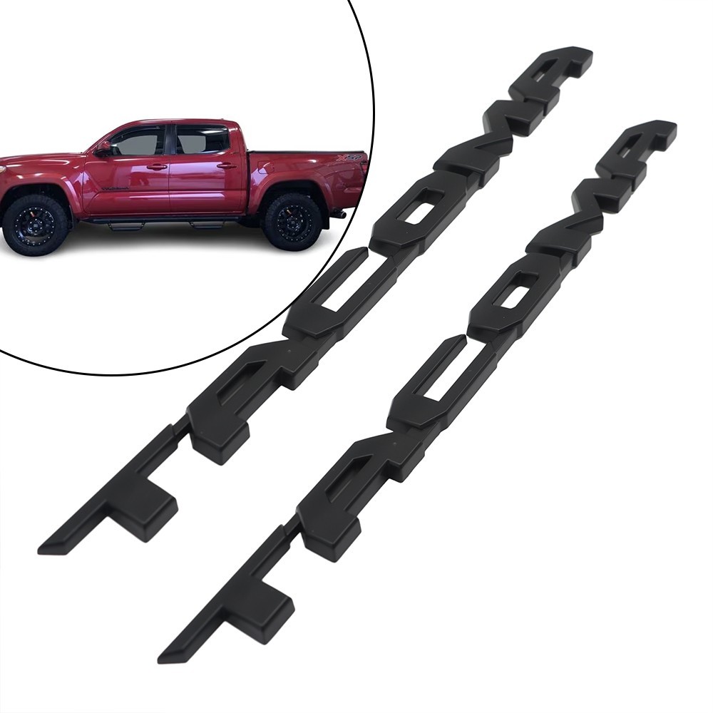 2Pcs For Tacoma 2016-24 Matte Black Door Side Emblem Left Right Nameplate Badges