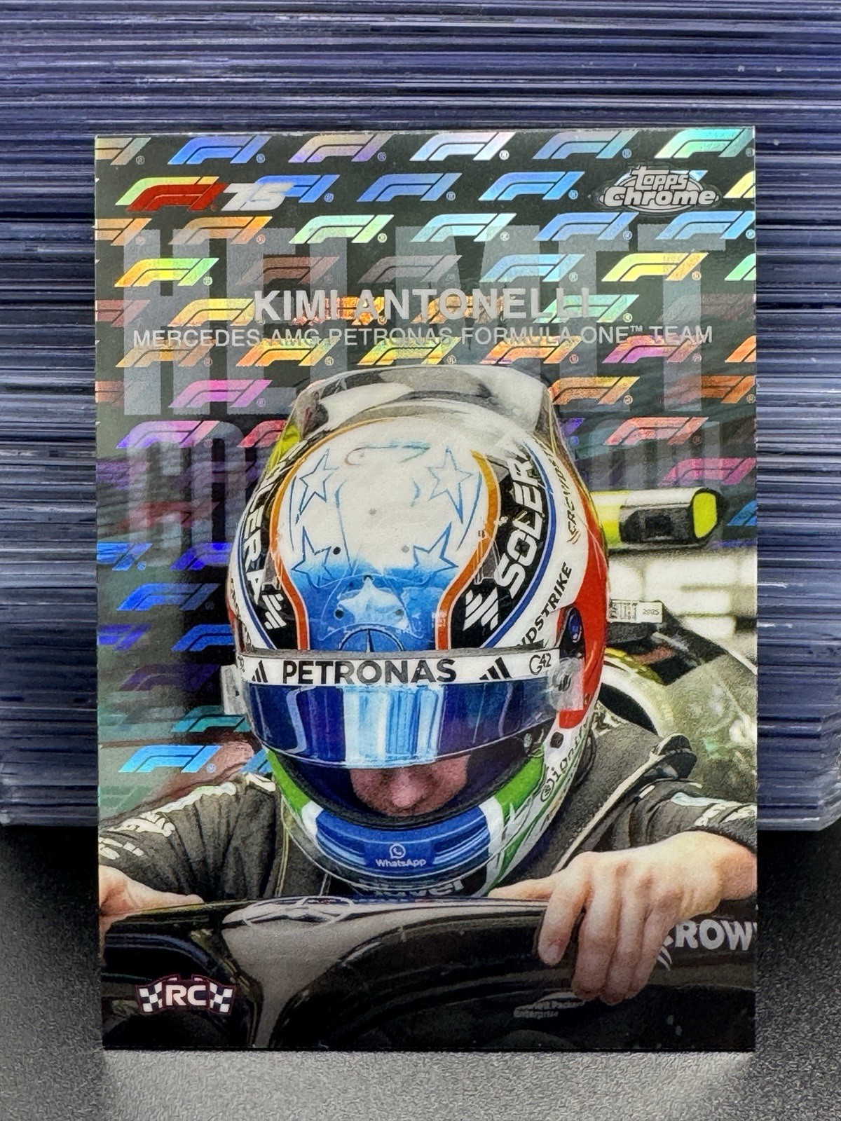 2025 Topps Chrome Logofractor Kimi Antonelli RC Helmet Collection Rookie HC1 SSP 2025 Topps Chrome Logofractor Kimi Antonelli RC Helmet Collection Rookie HC1 SSP
