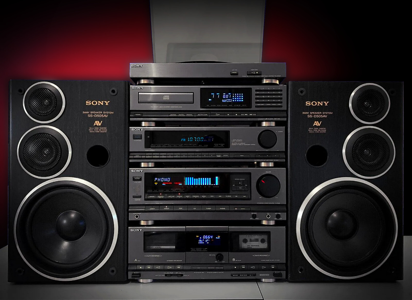 SONY LBT-D505 🌈RaRe🌈 Vintage Stereo Component System