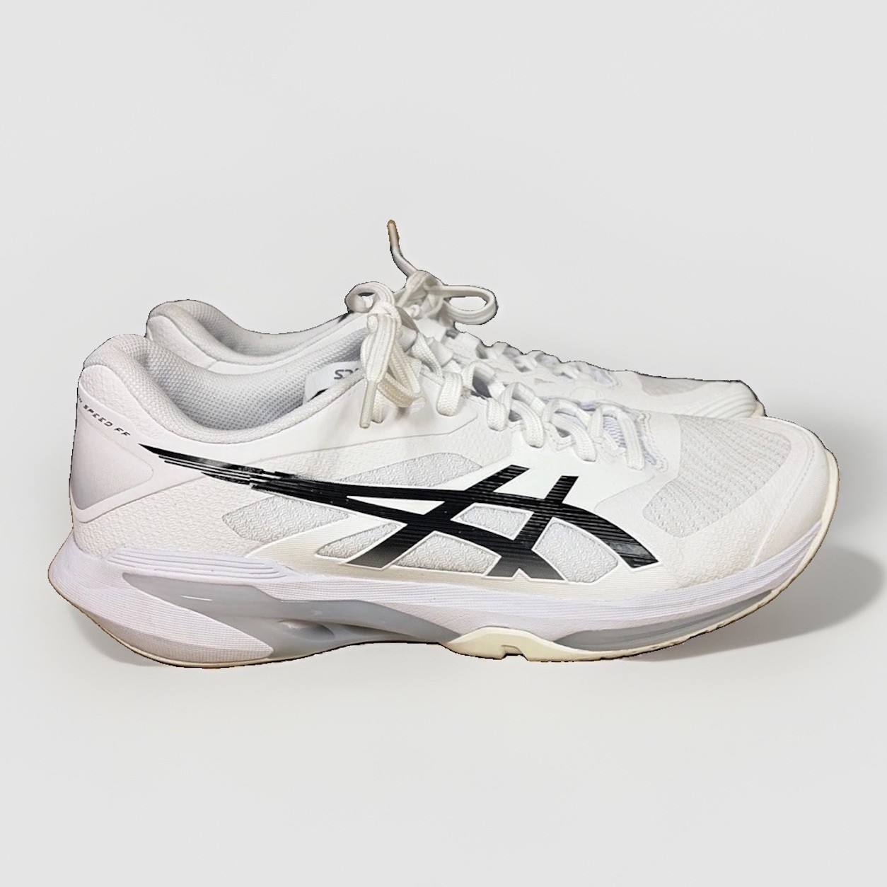 Size 10 - ASICS Solution Speed FF 4 White Black Men’s Sneaker