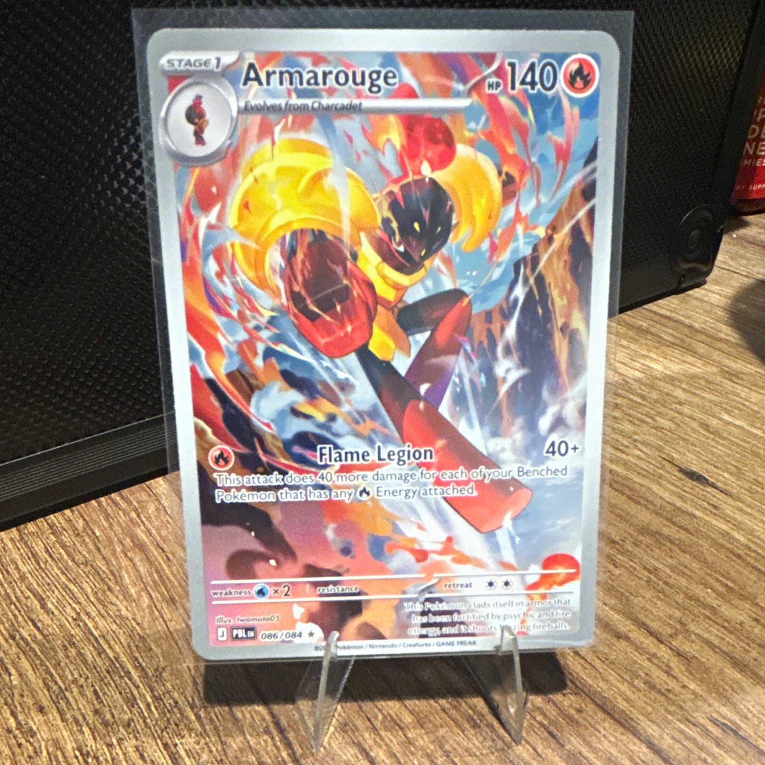Pokemon TCG Armarouge 086/084 Illustration Rare Pitch Black