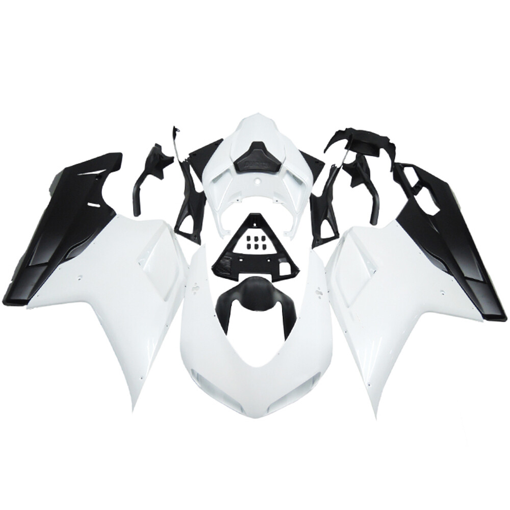 Injection White Black Bodywork For 2007-2012 Ducati 1098 848 1198 Fairing Kit