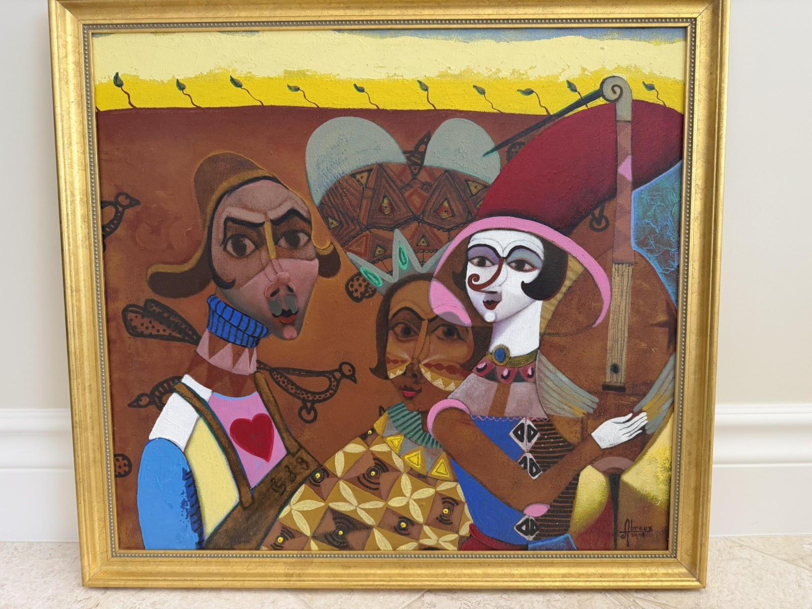 Luis Abreux ( Cuban/ American, b. 1971) Acrylic Painting On Canvas Luis Abreux ( Cuban/ American, b. 1971) Acrylic Painting On Canvas