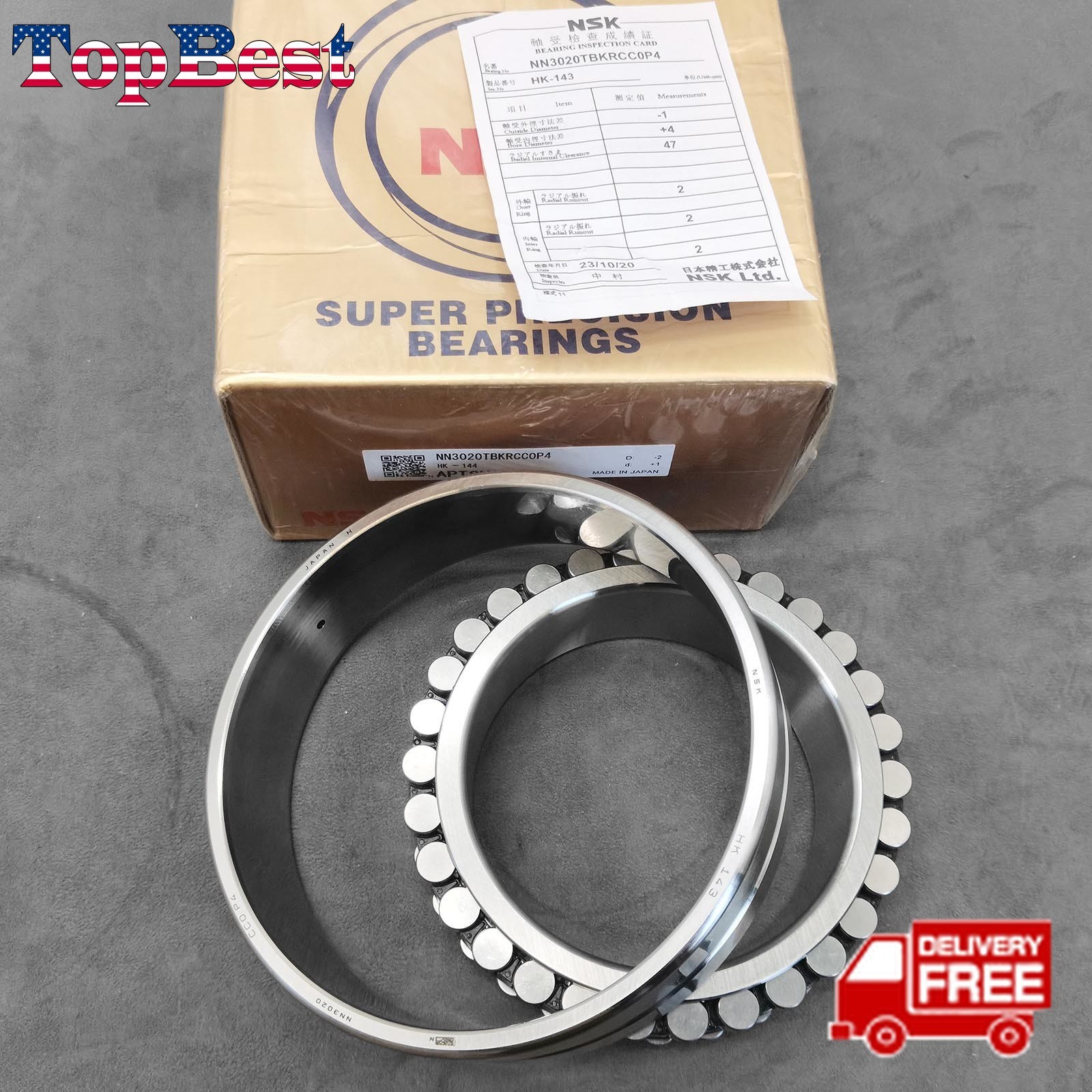 Hight Rigidity Double Row Cylindrical Roller Bearings NN3020TBKRCC0P4 for NSK