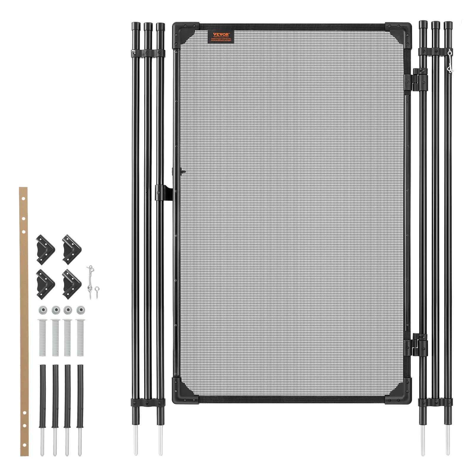 VEVOR 4 x 2.5 ft Pool Fence Gate Detachable Inground Pool Gate Lockable Black