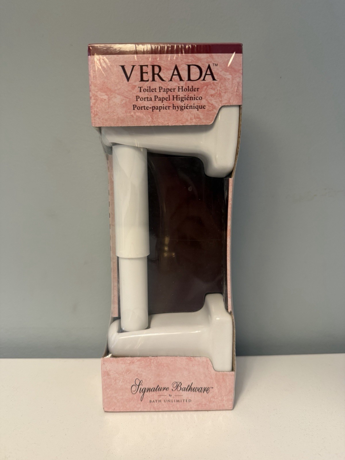 Vtg 2001 NIP Bath Unlimited Porcelain Toilet Paper Holder White VERADA #68827 Vtg 2001 NIP Bath Unlimited Porcelain Toilet Paper Holder White VERADA #68827