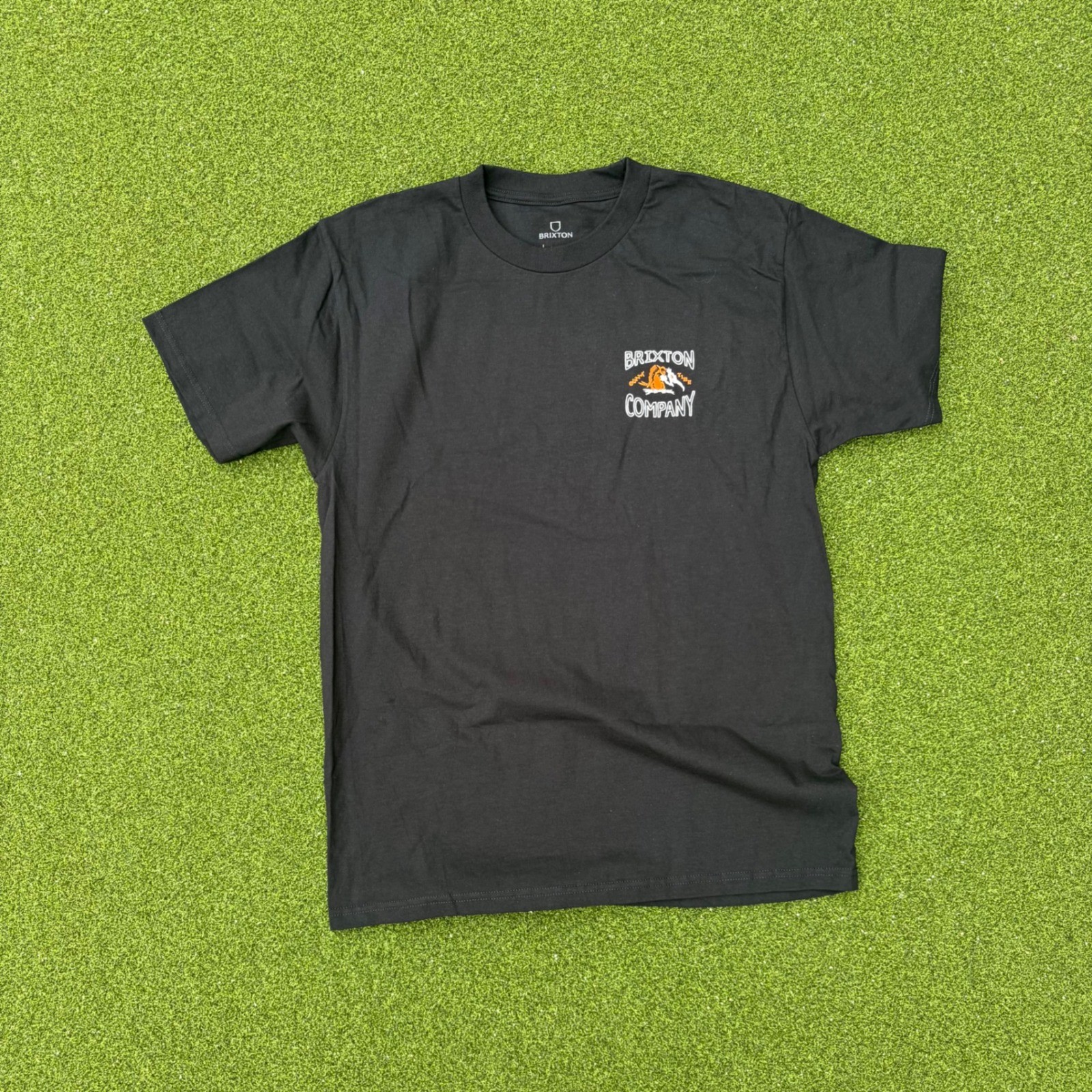 Brixton Company Outta Time Graphic T-Shirt Mens Medium Black Short Sleeve Tee Brixton Company Outta Time Graphic T-Shirt Mens Medium Black Short Sleeve Tee