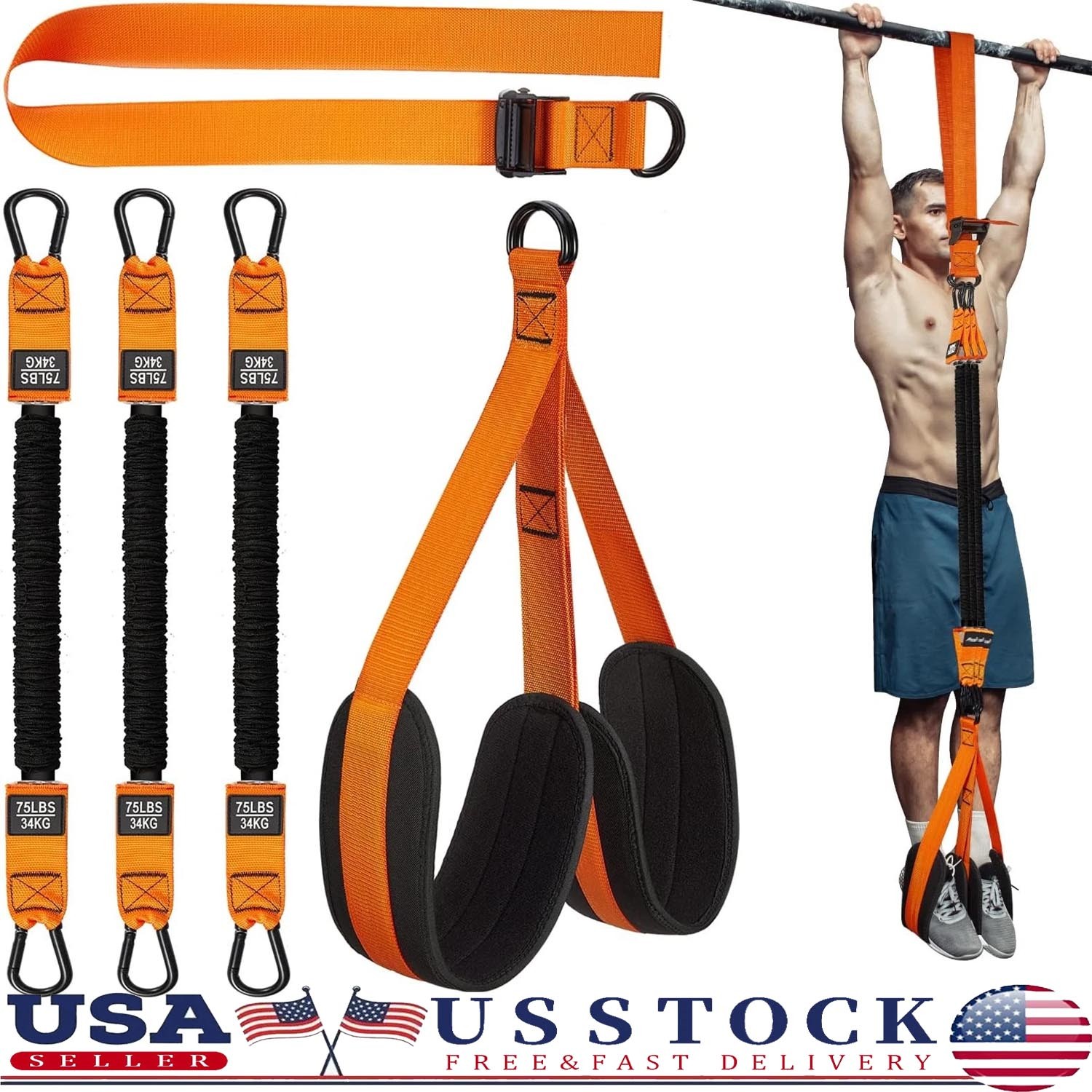 Adjustable Heavy Duty Resistance Bands 225Lbs - 3 Bands for Pull up Assistance Adjustable Heavy Duty Resistance Bands 225Lbs - 3 Bands for Pull up Assistance