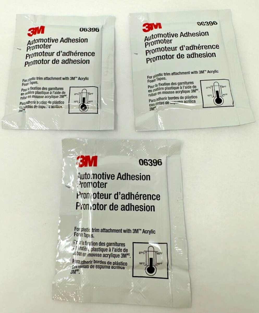 NEW Lot of (3)  3M 06396 Adhesion Promoter, Sponge Applicator, 2.5cc 