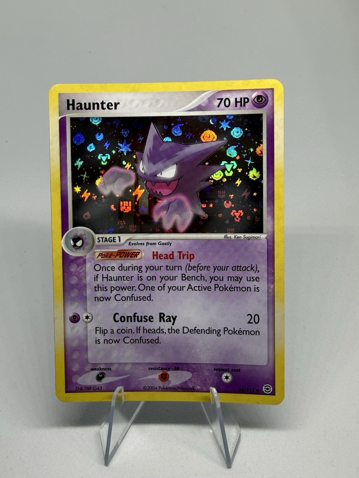 Nintendo Haunter 35/112 FireRed & LeafGreen Reverse Holo Rare 2004 English NM Nintendo Haunter 35/112 FireRed & LeafGreen Reverse Holo Rare 2004 English NM
