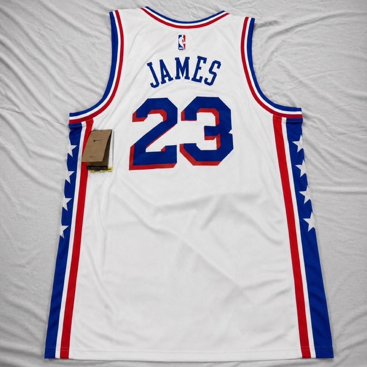 2026 LeBron James #23 Philadelphia 76ers White Jersey – Size Large