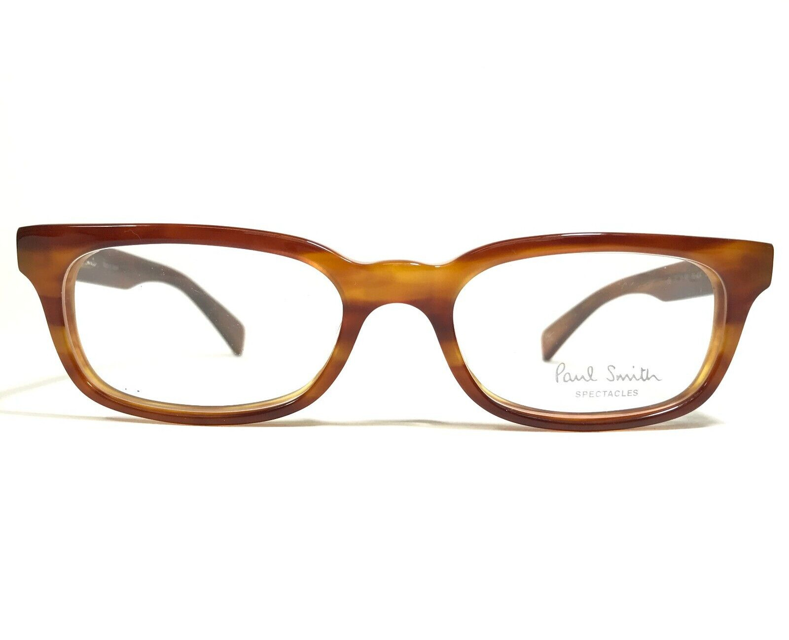 Paul Smith Eyeglasses Frames PS-434 COR Clear Striped Brown Horn Rim 51-19-145