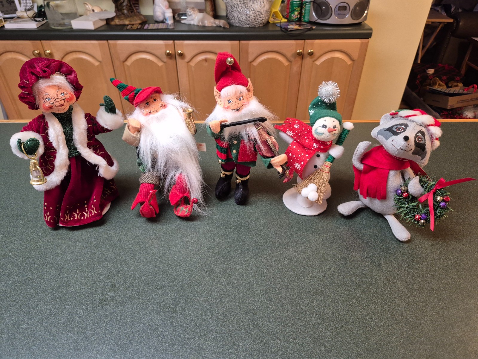 set of 5 Christmas Analee 2004 2006 2009 2207 mouse violin snowman violin LOOK