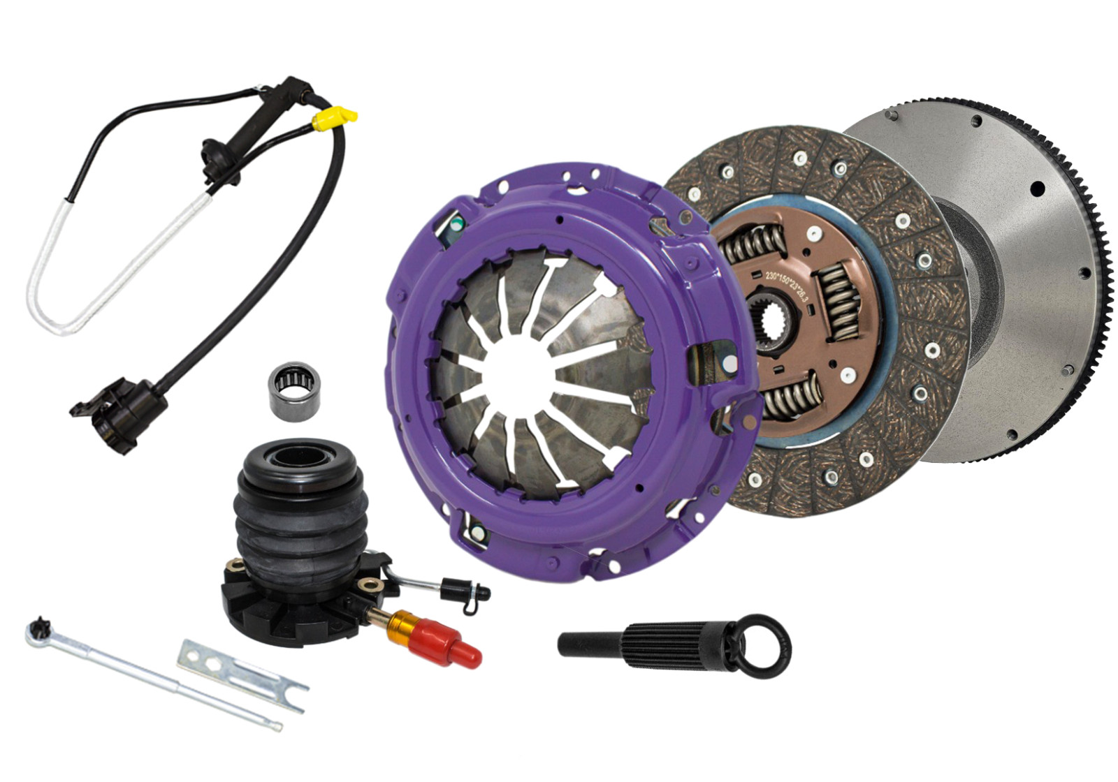 Stage 2 Clutch Kit w/ Flywheel & Slave Pre-Bled 95-01 Ford Ranger Mazda 2.3L 2.5