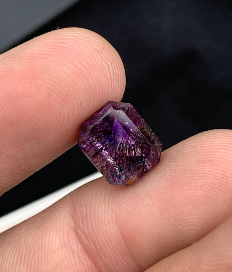 5.05 ct AAA+ quality Rare rutile amethyst loose gemstone from africa