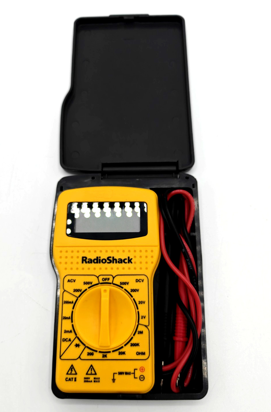 Vintage RadioShack Pocket Digital Multimeter 22-810 15 /w Case - Tested