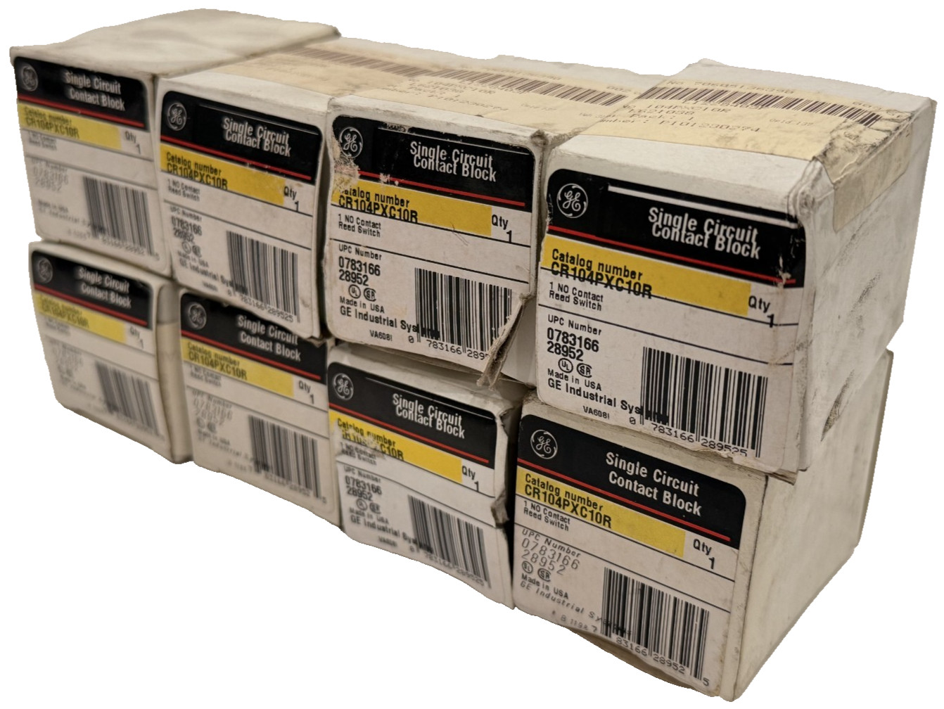 LOT OF 8 NEW GENERAL ELECTRIC CR104P-XC10R CONTACT BLOCKS CR104PXC10R LOT OF 8 NEW GENERAL ELECTRIC CR104P-XC10R CONTACT BLOCKS CR104PXC10R