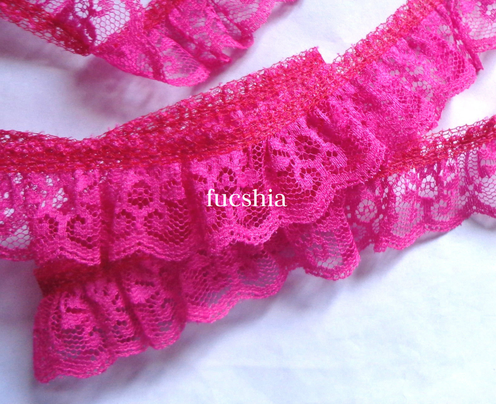 Ruffle Lace Trim 1 inch wide select color price per 2 yards