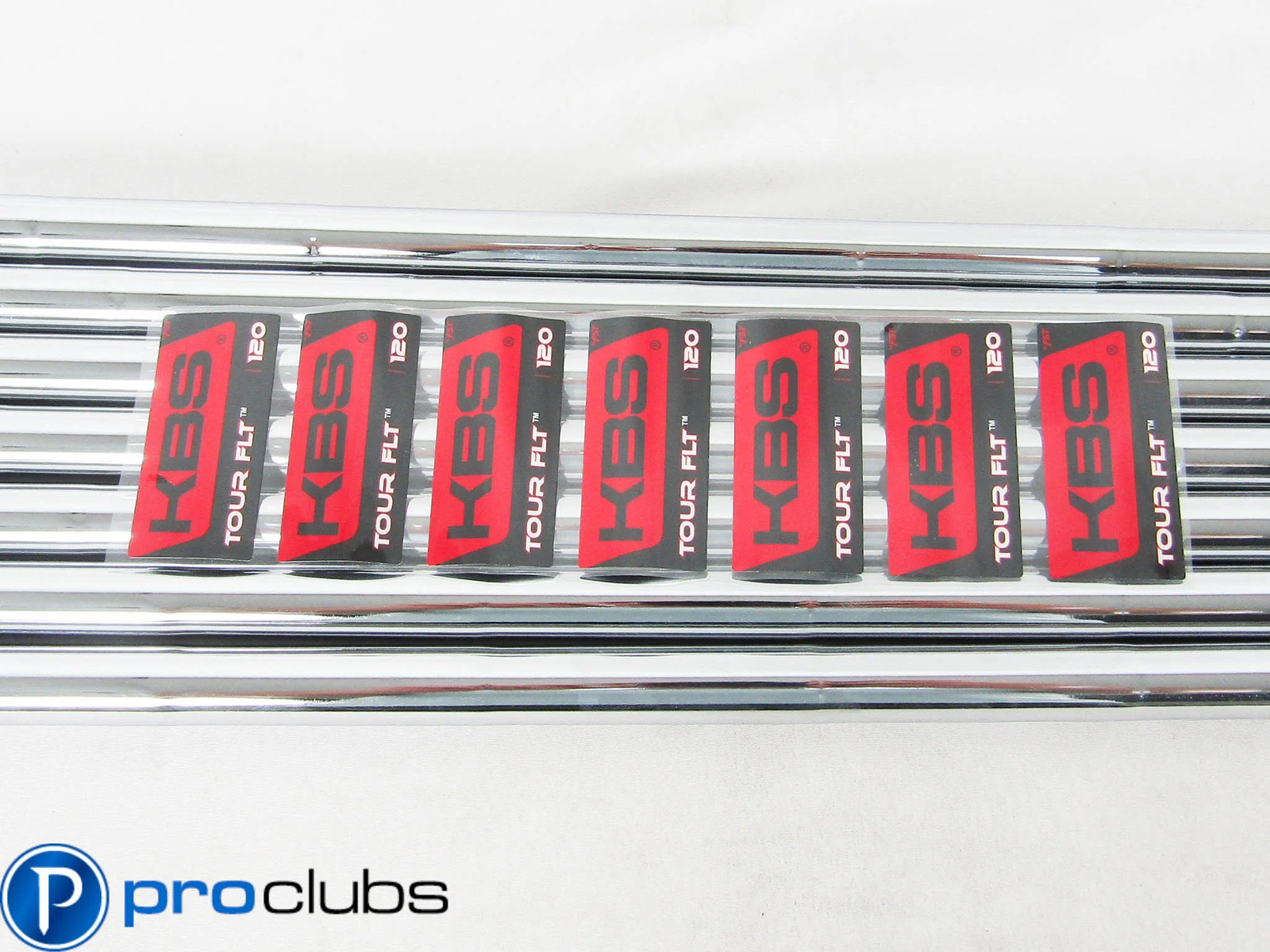 NEW KBS TOUR FLT 120 STIFF FLEX STEEL IRON SHAFTS 4-PW .355 TIP #512254