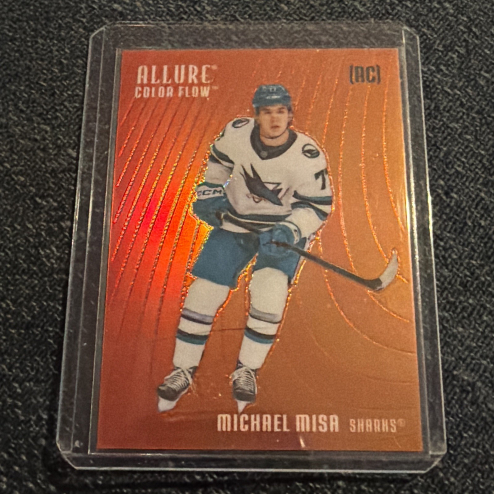 2025-26 Allure Hockey MICHAEL MISA Color Flow Red-Orange RC #CF-MM 2025-26 Allure Hockey MICHAEL MISA Color Flow Red-Orange RC #CF-MM