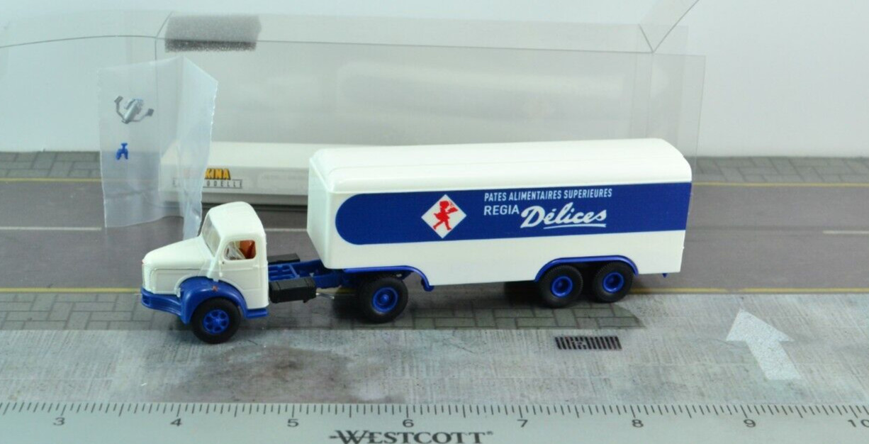 Brekina 85423 Old Timer Berliet GLR 8 Delices Tractor Trailer 1:87 HO Scale 