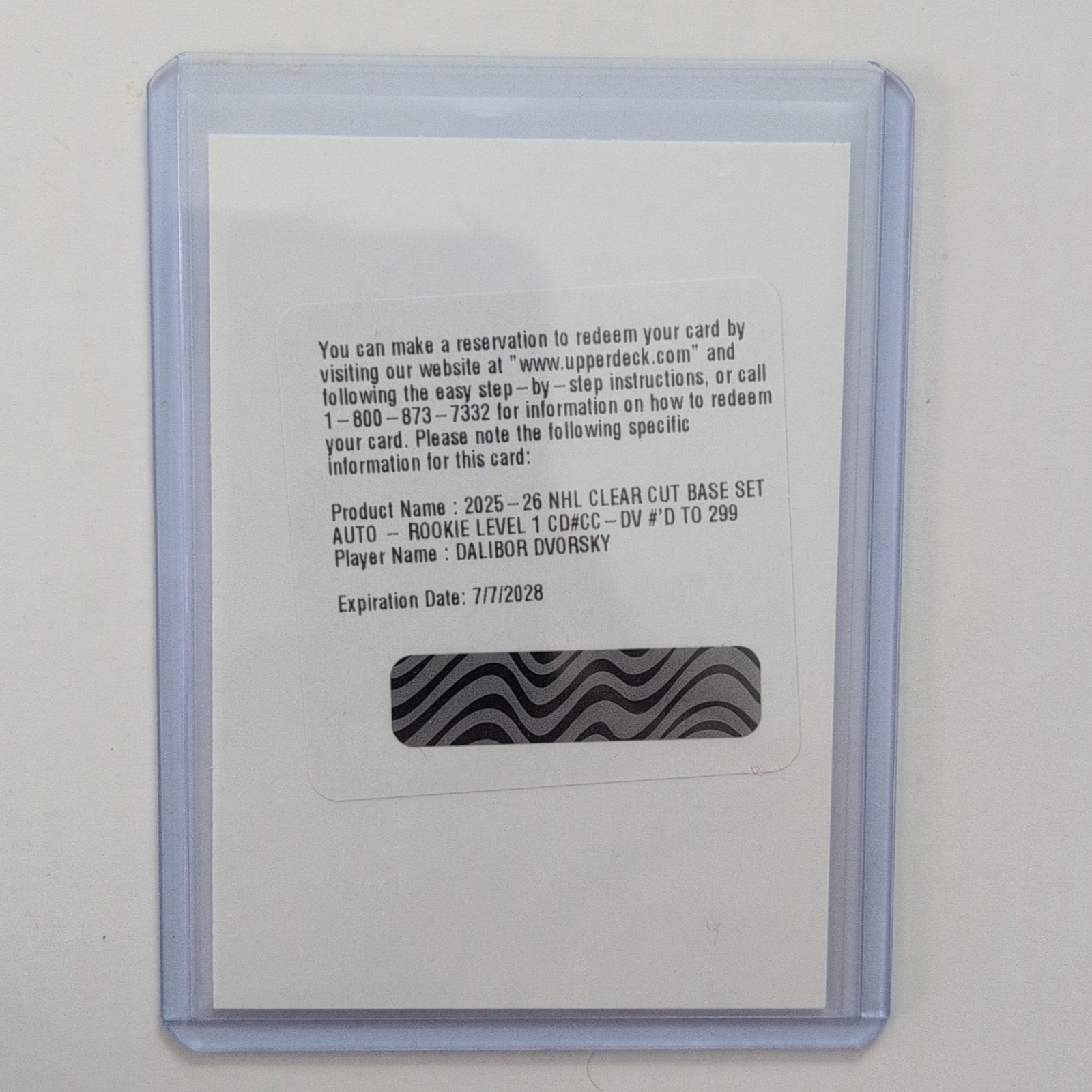 2025-26 Upper Deck Clear Cut Dalibor Dvorsky Rookie Auto #/299 (Redemption) 2025-26 Upper Deck Clear Cut Dalibor Dvorsky Rookie Auto #/299 (Redemption)