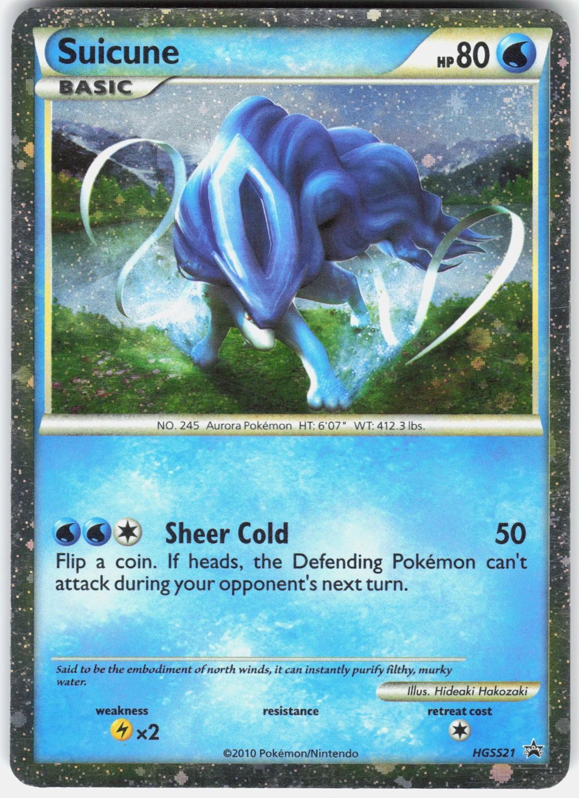 Pokemon Suicune HGSS21 Promo HGSS Black Star Promos Pokemon Near Mint Pokemon Suicune HGSS21 Promo HGSS Black Star Promos Pokemon Near Mint