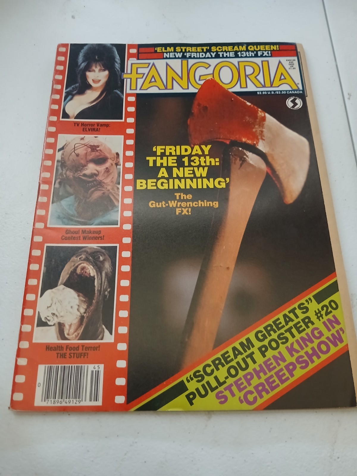 Fangoria #45 June 1985 Friday the 13th Heather Langenkamp Elvira Fright Night Fangoria #45 June 1985 Friday the 13th Heather Langenkamp Elvira Fright Night