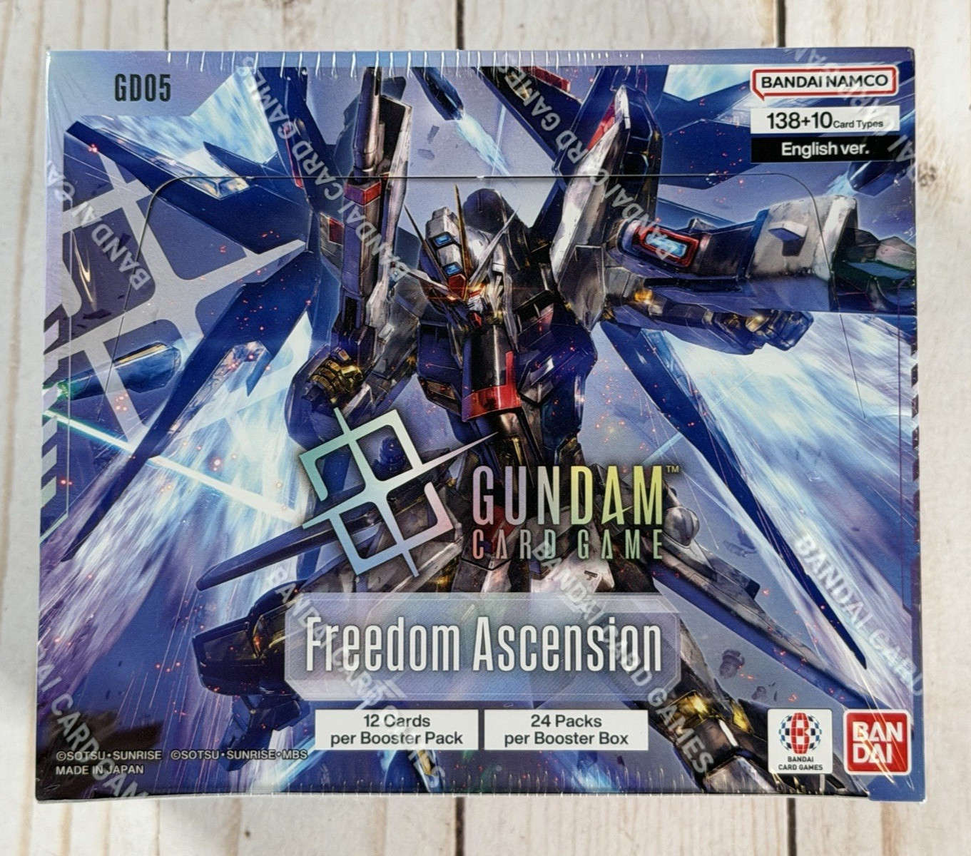 Bandai Gundam Card Game Freedom Ascension GD05 English Booster Box Sealed