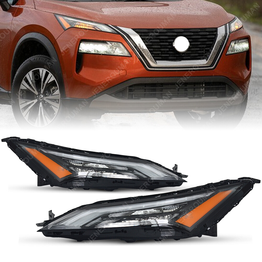 Pair For 2021-2024 Nissan Rogue Daytime Running Light Signal Head Lamp Headlight