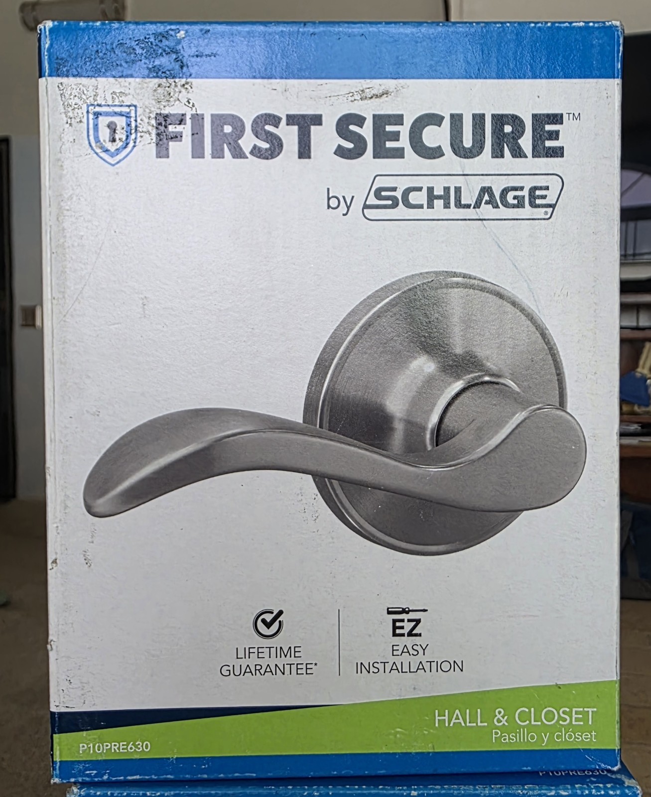 First Secure by Schlage Presley Non-Locking Passage Door Lever in Stainless First Secure by Schlage Presley Non-Locking Passage Door Lever in Stainless