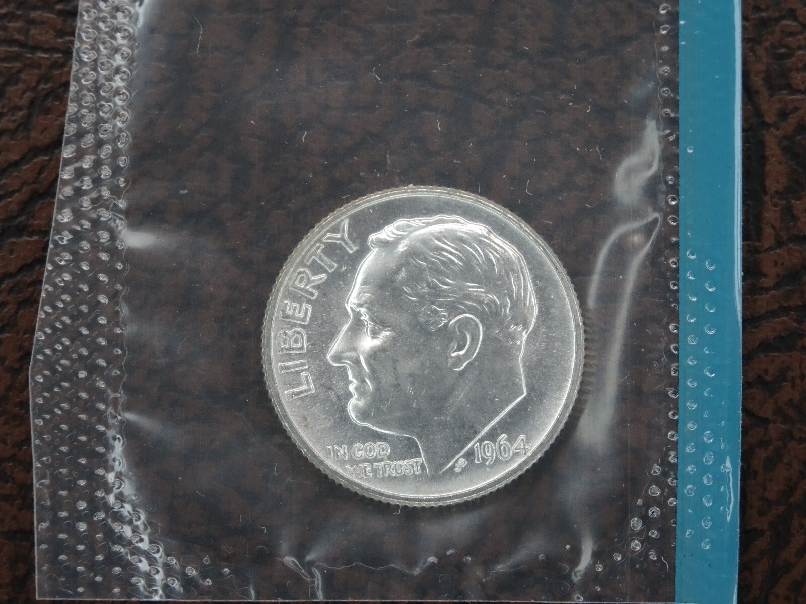 1964 Roosevelt Dime US Mint Original Cello 90% Silver BU Uncirculated Coin 1964 Roosevelt Dime US Mint Original Cello 90% Silver BU Uncirculated Coin