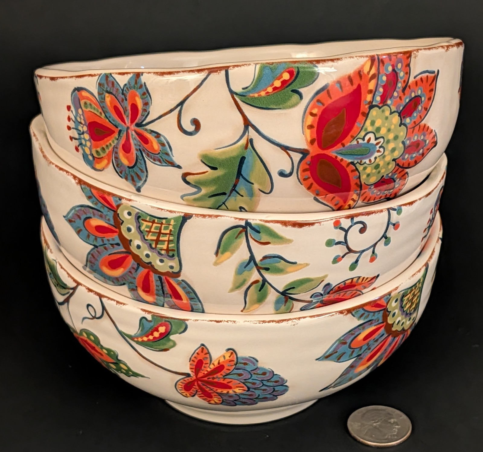 Set 3 Pier 1 Elizabeth Floral 6\