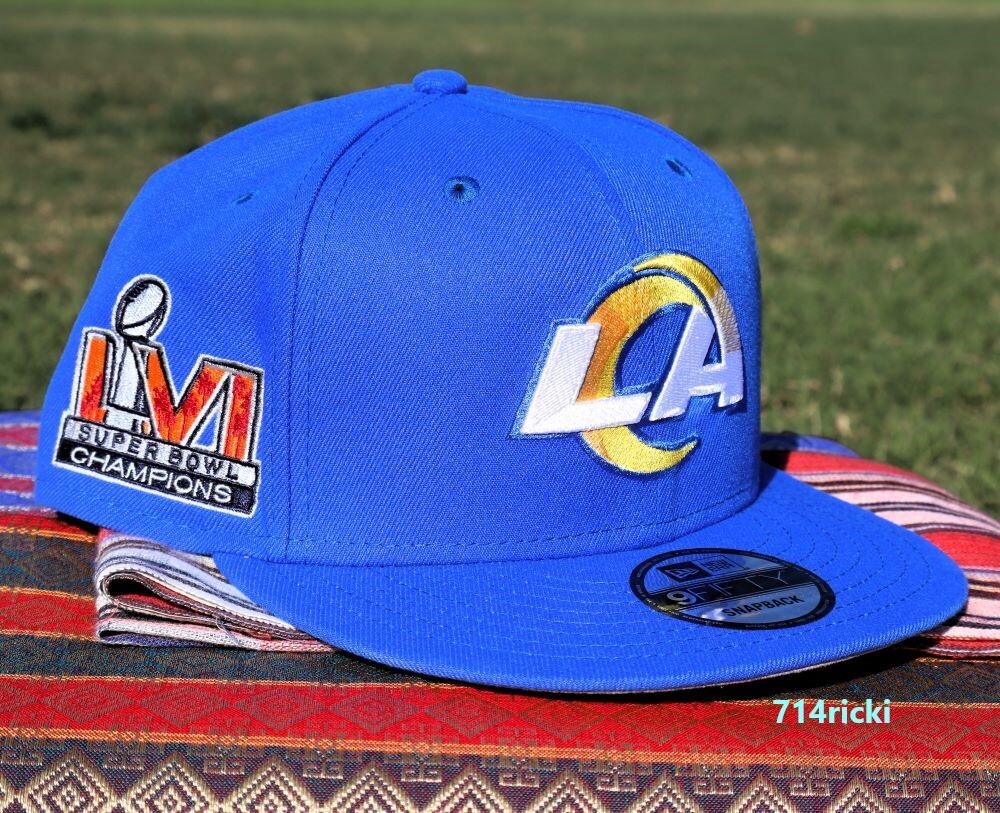 Super Bowl 56 LVI Champions Los Angeles Rams Snapback Hat New Era 9FIFTY