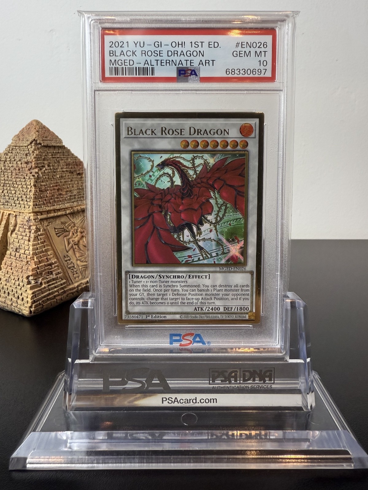 PSA 10 Black Rose Dragon Alternate Art MGED-EN026 Maximum Gold: El Dorado