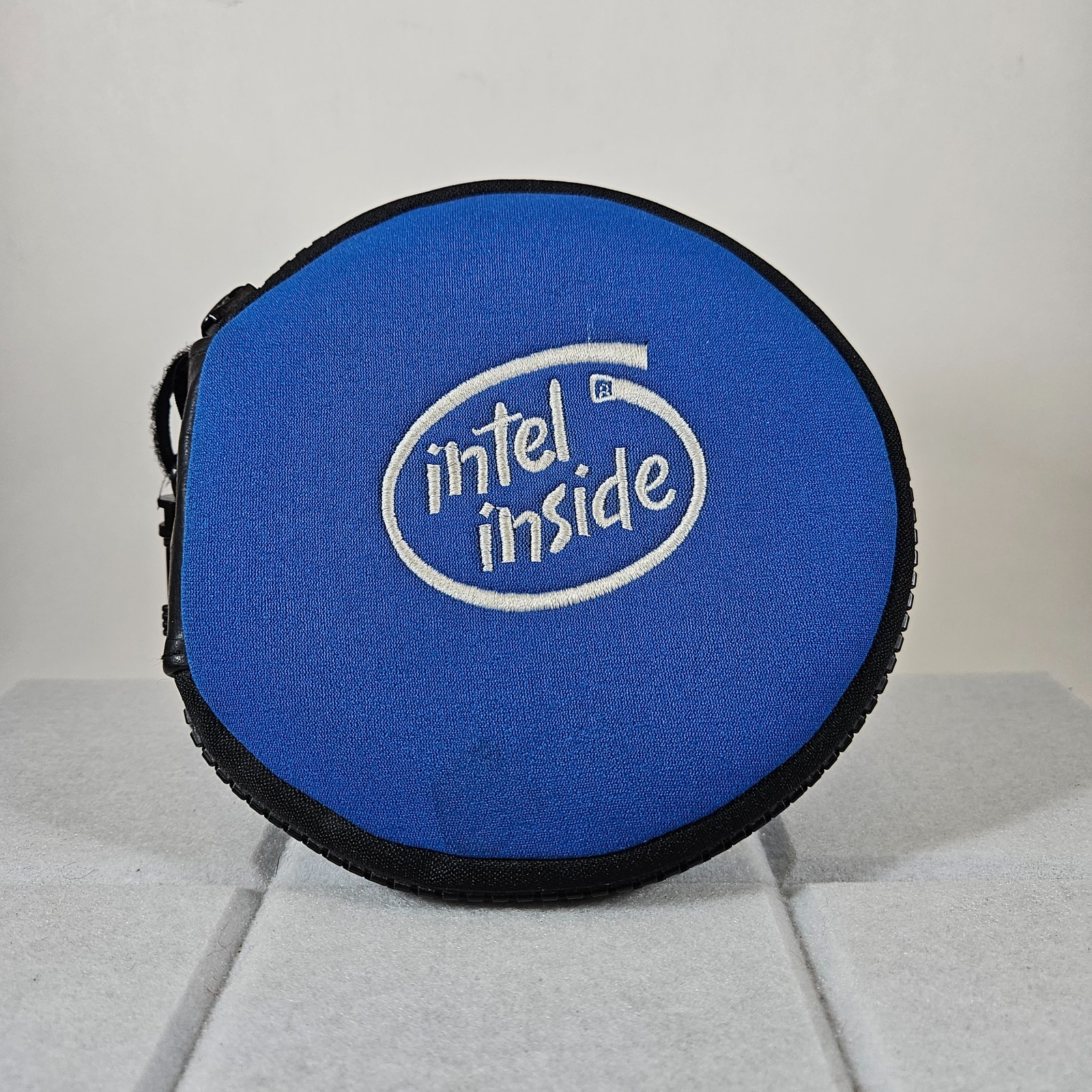 Vintage Intel Inside CD Case 12 Disc Holder  1990s Y2K Era Computer Promo