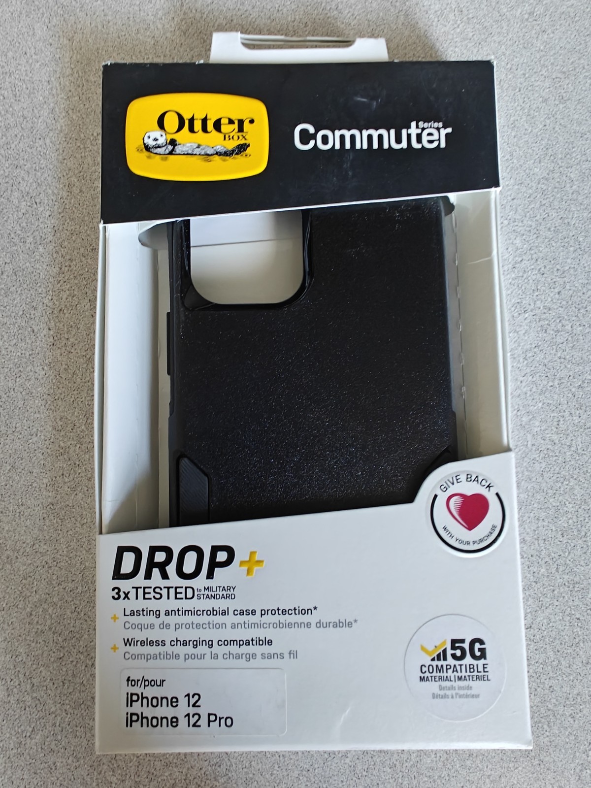 OTTERBOX 77-65405 Commuter Series Fitted Case for iPhone 12/12 Pro - Black