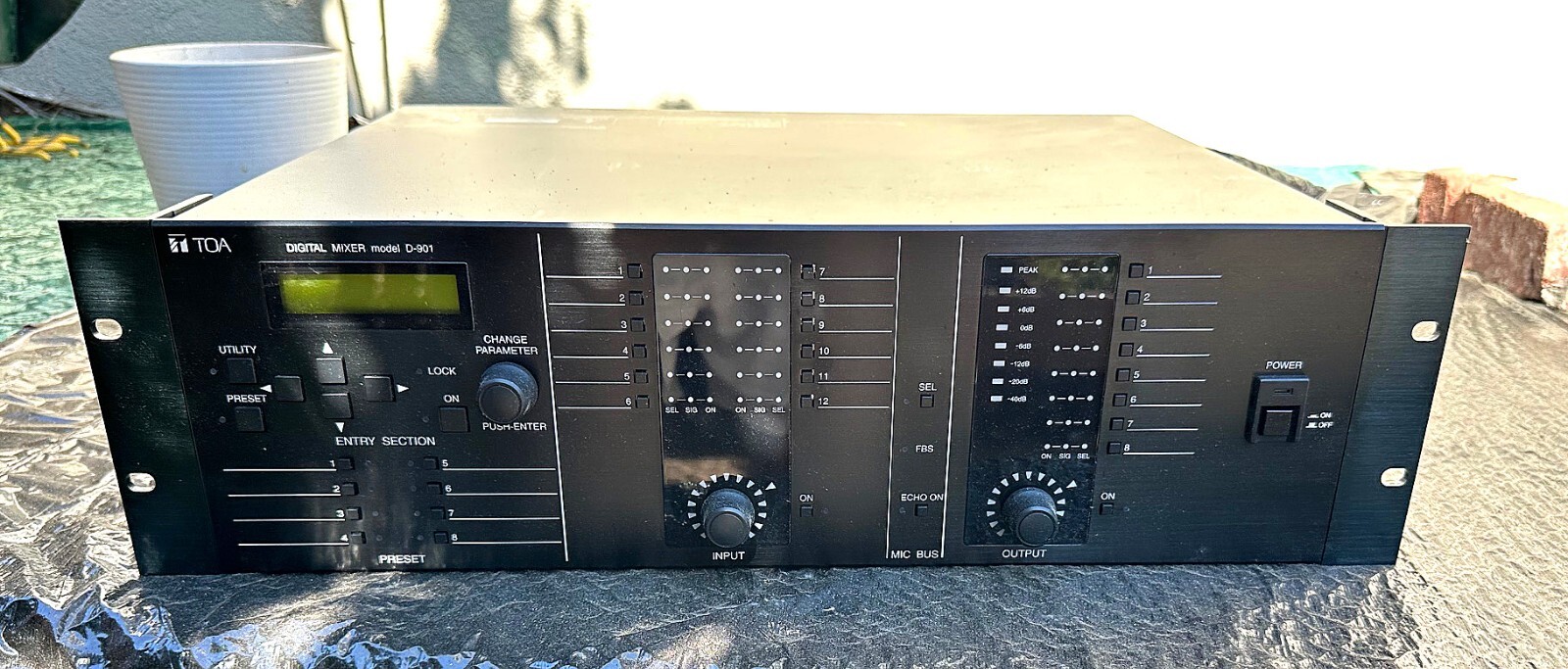 TOA model D-901 12-Channel Modular Digital Matrix Audio Mixer